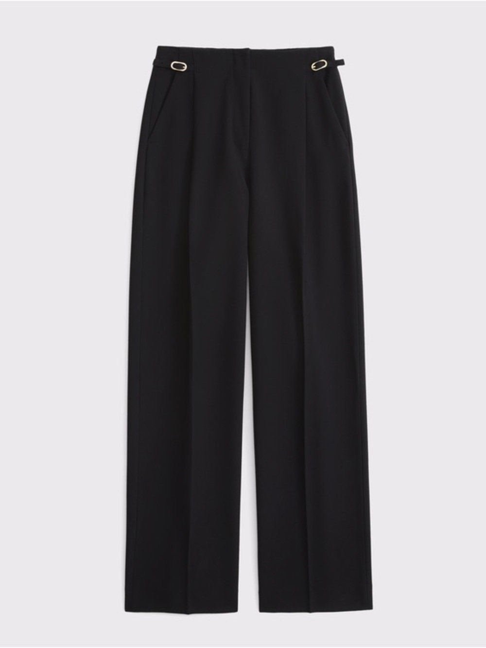 Abercrombie & Fitch Black Ultra High-Waist Wide Leg Trousers